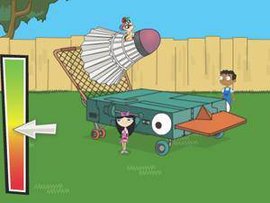 飞哥与小佛羽毛球飞机