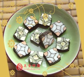 复杂花式四方寿司卷