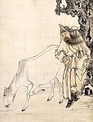 清黄慎画伯乐相马图轴