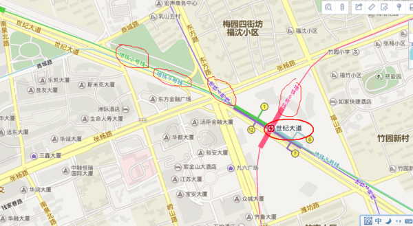 上海地铁2号线在世纪大道站可以转9号线么?_