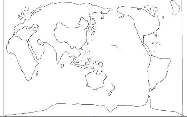 世界地形图,要手绘的,不要名字